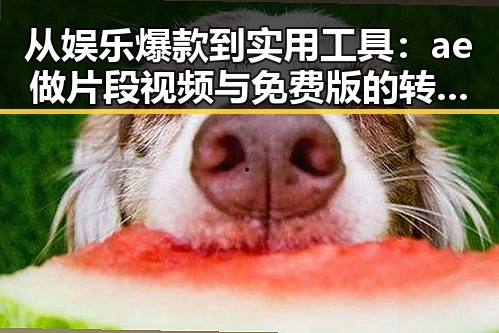 从娱乐爆款到实用工具:ae做片段视频与免费版的转变与现状