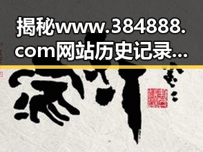 揭秘www.384888.com网站历史记录查询：了解你的网络足迹