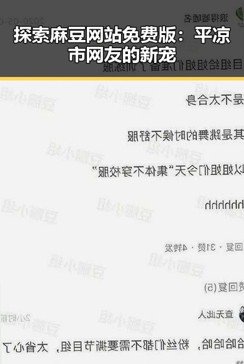 探索麻豆网站免费版：平凉市网友的新宠